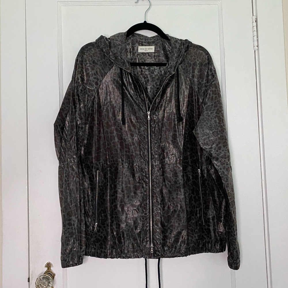 Dries Van Noten Sheer Leopard Hoodie